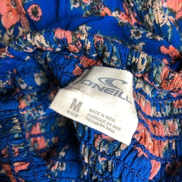 O’Neill blue & orange off the shoulder boho dress - Picture 2 of 2